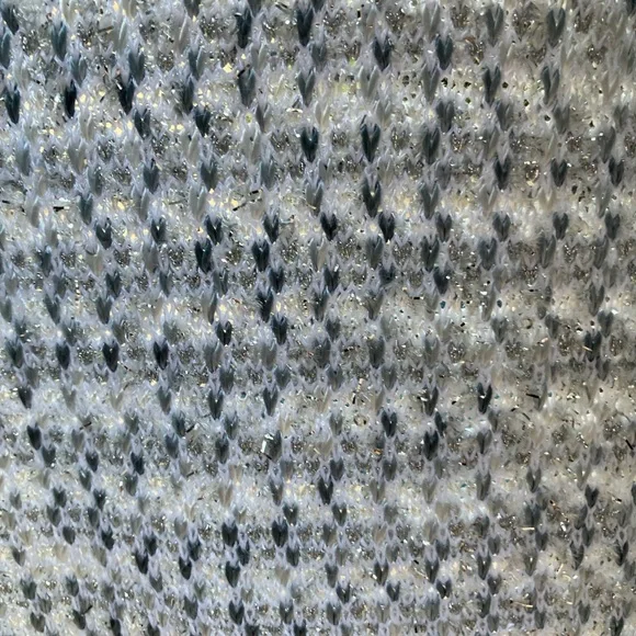 St. John Stunning Silver Jacket, front pockets and hook/eye closures - Picture 9 of 11